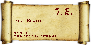 Tóth Robin névjegykártya